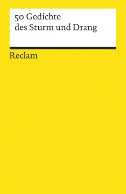 Reclam Verlag 50 Gedichte des Sturm und Drang Outlet