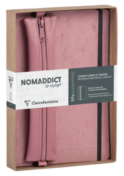 Quo Vadis Age Bag, Set Nomaddict, Notizbuch A5 My.essential liniert + Federmäppchen, rosa Best