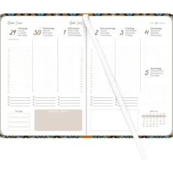 Alpha Edition - Lady Journal Oriental Pattern 2026 - Buchkalender A6 (ca. 10,7×15,2 cm) mit Wochenübersicht & Notizseiten, eleganter Taschenkalender & Terminplaner für Beruf, Schule & Alltag-teNeues Calendars & Stationery GmbH & Co. KG Discount