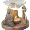 Saraswati Aromalampe 3 Buddhas Speckstein 10 x 9 cm Best