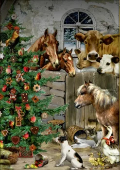 A4-Wandkalender - Weihnacht im Stall-Coppenrath