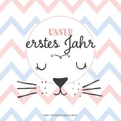 Babyalbum: Unser erstes Jahr. Babytagebuch in rosa und blau zum Ausfüllen für Mädchen & Junge. Personalisiertes Baby Erinnerungsalbum zum Eintragen für das 1. Jahr. Geschenk zur Geburt, Taufe.-NOVA MD Hot