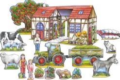 Bauernhof basteln aus Papier Bastelbogen Ausschneidebogen-Atelier Color Sale