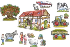 Bauernhof basteln aus Papier Bastelbogen Ausschneidebogen-Atelier Color Sale