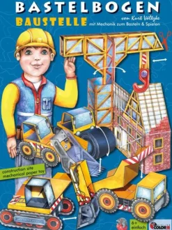 Atelier Color Baustelle Bastelbogen Baufahrzeuge basteln Ausschneidebogen Sale