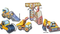 Atelier Color Baustelle Bastelbogen Baufahrzeuge basteln Ausschneidebogen Sale