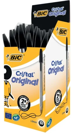 BIC Kugelschreiber Cristal Original Medium 0.4mm schwarz, 50er Set Best