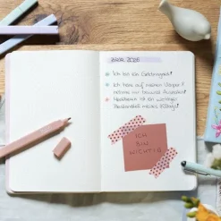 Blütenträume Notizbuch bestickt, A5 - 240 Seiten, beige-Groh Verlag Discount