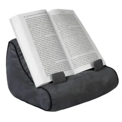 Bookcouch Grau | Lesekissen für Bücher und Tablets | Buchständer | Tablethalter | Lesehillfe | Deutsche Ausgabe-Bookchair Vertrieb Discount