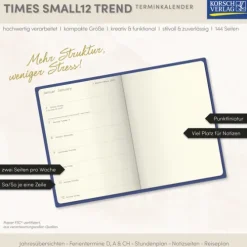 Buchkalender Times Small12 Trend Hilma af Klint 2026-Korsch Verlag GmbH Hot