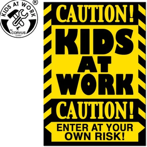 A750415 - Kids at work Postkarte 15x10,5cm-Corvus Hot