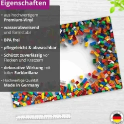 Cover-your-desk Schreibtischunterlage für Kinder und Erwachsene Klemmbausteine, aus hochwertigem Vinyl , 60 x 40 cm Best