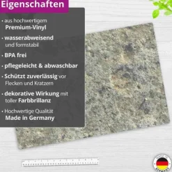 Cover-your-desk Schreibtischunterlage für Kinder und Erwachsene Naturstein Textur , aus hochwertigem Vinyl, 60 x 40 cm Hot