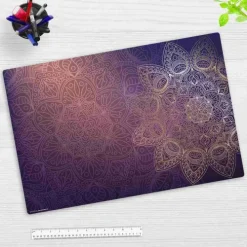 Schreibtischunterlage für Kinder und Erwachsene lila-goldenes Mandala, aus hochwertigem Vinyl, 60 x 40 cm-Cover-your-desk Online