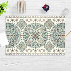 Schreibtischunterlage für Kinder und Erwachsene Orientalisches Muster, aus hochwertigem Vinyl, 60 x 40 cm-Cover-your-desk