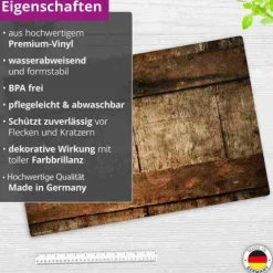 Cover-your-desk Schreibtischunterlage Vinyl Rustikales Holz, 60 x 40 cm