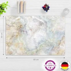 Cover-your-desk Schreibtischunterlage für Kinder Marmorplatte in bunten Farben, aus hochwertigem Vinyl , 60 x 40 cm Hot