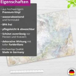 Cover-your-desk Schreibtischunterlage für Kinder Marmorplatte in bunten Farben, aus hochwertigem Vinyl , 60 x 40 cm Hot