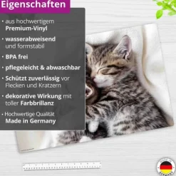Cover-your-desk Schreibtischunterlage für Kinder schmusende Kätzchen, aus hochwertigem Vinyl , 60 x 40 cm Online