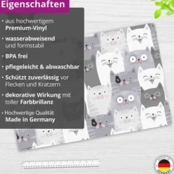 Cover-your-desk Schreibtischunterlage für Kinder und Erwachsene Katzen-Konferenz, aus hochwertigem Vinyl , 60 x 40 cm Hot