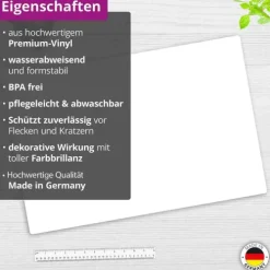 Cover-your-desk Schreibtischunterlage für Kinder und Erwachsene Schreibtischunterlage Weiß, aus hochwertigem Vinyl , 60 x 40 cm Hot