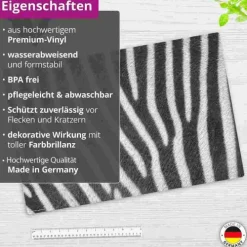 Cover-your-desk Schreibtischunterlage für Kinder und Erwachsene Zebra Muster, aus hochwertigem Vinyl , 60 x 40 cm
