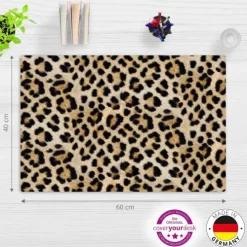 Cover-your-desk Schreibtischunterlage für Kinder Leopardenfell, aus hochwertigem Vinyl , 60 x 40 cm Hot