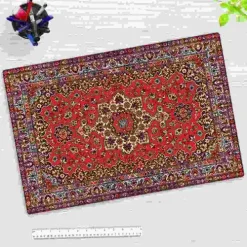 Cover-your-desk Schreibtischunterlage für Kinder und Erwachsene Orientalischer Teppich in rot, aus hochwertigem Vinyl , 60 x 40 cm