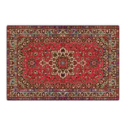 Cover-your-desk Schreibtischunterlage für Kinder und Erwachsene Orientalischer Teppich in rot, aus hochwertigem Vinyl , 60 x 40 cm