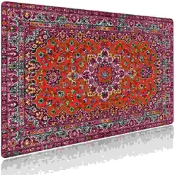 Cover-your-desk Schreibtischunterlage für Kinder und Erwachsene Orientalischer Teppich in rot, aus hochwertigem Vinyl , 60 x 40 cm