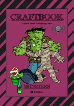 tredition CRAFTBOOK - 100 MONSTER - LUSTIGE SPANNENDE GRUSELIGE VORLAGEN - MALEN - BASTELN - MONSTER - PARTY - SPIEL - RÄTSEL Sale