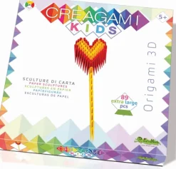 CreativaMente Creagami - Origami 3D KIDS Herz, 89 Teile Hot