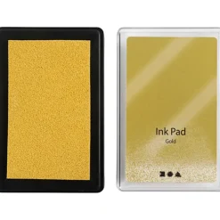 Stempelkissen, H 2 cm, Größe 9x6 cm, Gold, 1 Stk-Creativ Company Sale