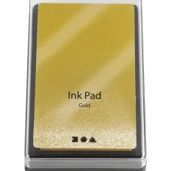 Stempelkissen, H 2 cm, Größe 9x6 cm, Gold, 1 Stk-Creativ Company Sale