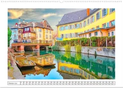 Calvendo Das malerische Colmar im Elsass (Wandkalender 2026 DIN A2 quer), Monatskalender New