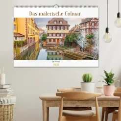 Calvendo Das malerische Colmar im Elsass (Wandkalender 2026 DIN A2 quer), Monatskalender New