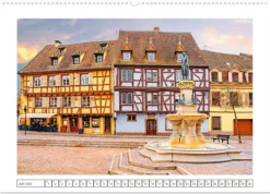 Calvendo Das malerische Colmar im Elsass (Wandkalender 2026 DIN A2 quer), Monatskalender New
