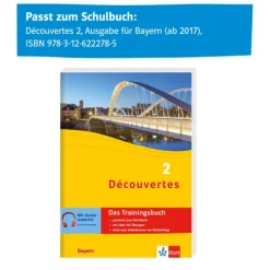 Klett Lerntraining Découvertes 2 Bayern (ab 2017) - Das Trainingsbuch zum Schulbuch 2. Lernjahr Sale