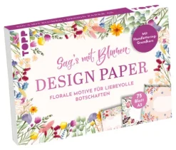 frechverlag GmbH Design Paper A5 Sag's mit Blumen. Mit Handlettering-Grundkurs Discount