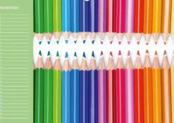 Calvendo Die bunte Welt der Stifte - Geburtstagskalender (Wandkalender immerwährend DIN A3 quer) Outlet