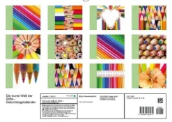 Calvendo Die bunte Welt der Stifte - Geburtstagskalender (Wandkalender immerwährend DIN A3 quer) Outlet