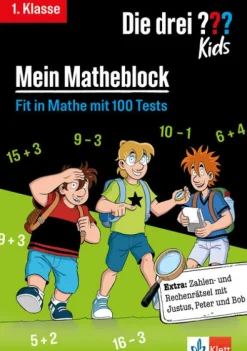 Die drei ??? Kids: Mein Matheblock 1. Klasse-Klett Lerntraining Sale