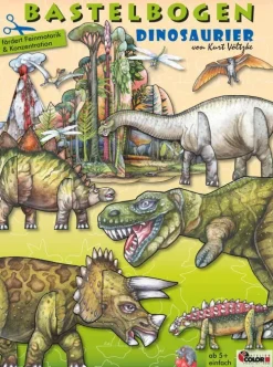 Atelier Color Dinosaurier basteln Papier Bastelbogen Auschneidebogen New