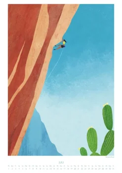 DuMont Kalenderverlag DUMONT - Rivers: Feeling Nature 2026 - Wandkalender 30x42 cm - Outdoor-Illustrationen von Henry Rivers, dekorative Poster im minimalistischen Design Hot