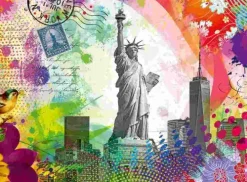 Erwachsenenpuzzle 500 Teile - Postkarte aus New York-Ravensburger Spieleverlag Discount
