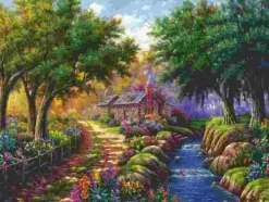 Ravensburger Spieleverlag Erwachsenenpuzzle 1500 Teile - Cottage am Fluß Sale
