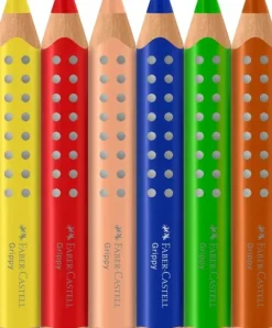 Faber-Castell Buntstifte Grippy 6er Set mit Spitzer New