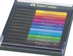 Faber-Castell Tuschestift PITT Artist Pen Brush 12er Set Basis Farben Best
