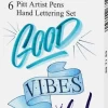 Faber-Castell Tuschestifte Pitt Artist Pens Lettering, 6er Set Blautöne Online