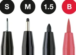 Faber-Castell Tuschestifte Pitt Artist Pens Lettering, 4er Set rot/schwarz Clearance